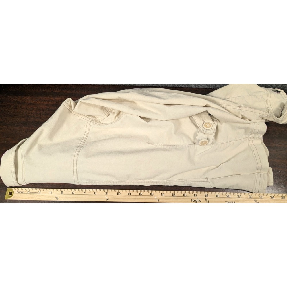 Nori Women's Corduroy Jacket Size S Ivory Cream Button Front Utility Jacket - Picture 10 of 11